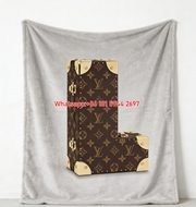 Luxury LV Trunk Sofa Throw Blanket 431